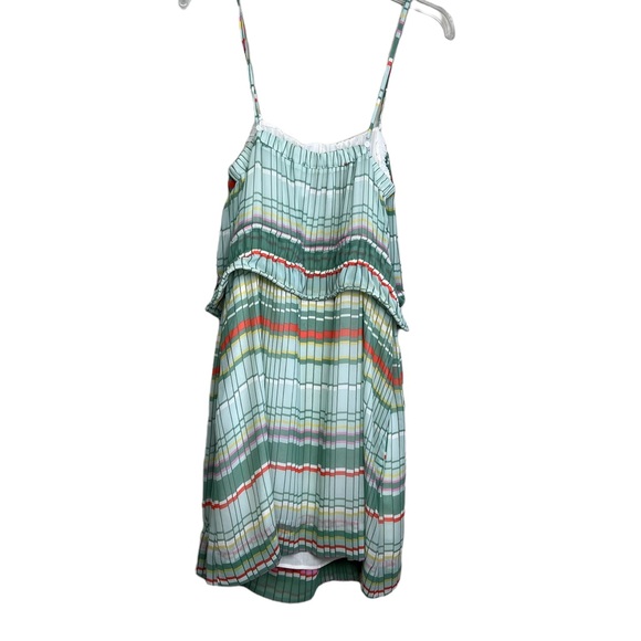 See By Chloe Pleated Striped Dress With Tassle Tie, Size 8 - Picture 5 of 13